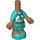 LEGO Medium Donker Vleeskleurig Micro Lichaam met Layered Skirt met Rainbow Top (84039)