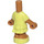 LEGO Medium Donker Vleeskleurig Micro Lichaam met Layered Skirt met Shooting Star Top (72420)