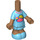 LEGO Medium donker vleeskleurig Micro Body met Layered Rok met Ster en Cloud (84079)