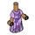 LEGO Medium Dark Flesh Micro Body with Long Skirt with Isabela Purple Flower Dress (83500)