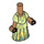 LEGO Medium Dark Flesh Micro Body with Long Skirt with Tiana Dress with Yellow Flower (79612)