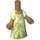LEGO Medium Dark Flesh Micro Body with Long Skirt with Tiana Dress with Yellow Flower (79612)
