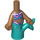 LEGO Medium Dark Flesh Micro Body with Mermaid Turquoise Tail (102126)