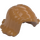 LEGO Mittleres dunkles Fleisch Mittellanges Haar mit Scheitel und Curled Oben at Ends (20877)