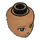 LEGO Medium Dark Flesh Minidoll Head with Andrea Green Eyes, Pale Pink Lips (11816 / 93184)