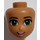 LEGO Medium Dark Flesh Minidoll Head with Andrea Green Eyes, Pale Pink Lips (11816 / 93184)