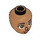 LEGO Medium Dark Flesh Minidoll Head with Brown Eyes and Beauty Spot (Adi) (92198 / 101091)