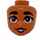 LEGO Medium Dark Flesh Minidoll Head with Brown Eyes and Beauty Spot (Adi) (92198 / 101091)