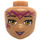 LEGO Mittleres dunkles Fleisch Minidoll Kopf mit Light Brown Augen und Elves Tribal Dekoration (19835 / 92198)