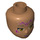 LEGO Mittleres dunkles Fleisch Minidoll Kopf mit Light Brown Augen und Elves Tribal Dekoration (19835 / 92198)
