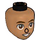 LEGO Medium Dark Flesh Minidoll Head with Young face with brown eyes (92198 / 103339)