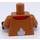 LEGO Mittleres dunkles Fleisch Minifig Torso mit rot Collar, Gold Sleighbell und Weiß Fur Cheast (973)