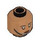 LEGO Medium Dark Flesh Minifigure Head with Decoration (Recessed Solid Stud) (3274)