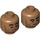 LEGO Medium Dark Flesh Minifigure Head with Decoration (Recessed Solid Stud) (3626 / 100323)