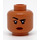 LEGO Medium mørkt kød MJ Minifigur Hoved (Forsænket solid knops) (3626 / 55058)