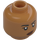 LEGO Medium donker vleeskleurig MJ Minifiguur Hoofd (Verzonken solide nop) (3626 / 55058)