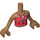 LEGO Mittleres dunkles Fleisch Moana Friends Torso (35862 / 59637)