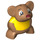 LEGO Medium Dark Flesh Mouse (Sitting) with Yellow Top (75774)