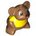 LEGO Mittleres dunkles Fleisch Mouse (Sitting) mit Gelb oben (75774)