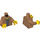 LEGO Chair moyenne foncée Open Jacket avec Trois Buttons over Sand Bleu Shirt Female Torse (973 / 76382)