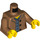 LEGO Carne oscura medio Open Chaqueta con Tres Botones over Sand Azul Camisa Mujer Torso (973 / 76382)