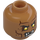 LEGO Medium Dark Flesh Orc Minifigure Head (Safety Stud) (3274 / 108343)