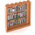 LEGO Mittleres dunkles Fleisch Panel 1 x 6 x 5 mit Backstein Muster und Book shelves Aufkleber (59349)