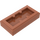 LEGO Mittleres dunkles Fleisch Platte 1 x 2 mit 1 Stud (mit Nut und unterem Bolzenhalter) (15573)