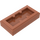 LEGO Medium Dark Flesh Plate 1 x 2 with 1 Stud (with Groove and Bottom Stud Holder) (15573 / 78823)