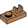 LEGO Mittleres dunkles Fleisch Platte 1 x 2 mit oben Clip ohne Lücke (44861)