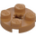 LEGO Medium Dark Flesh Plate 2 x 2 Round with Axle Hole (with &#039;+&#039; Axle Hole) (4032)