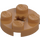 LEGO Medium Dark Flesh Plate 2 x 2 Round with Axle Hole (with &#039;+&#039; Axle Hole) (4032)