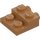 LEGO Medium Mörk Hud Platta 2 x 2 x 0.7 med 2 Knoppar på Sida (4304 / 99206)