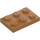 LEGO Beige Moyennement Foncé assiette 2 x 3 (3021)