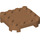 LEGO Mittleres dunkles Fleisch Platte 4 x 4 x 0.7 mit Abgerundete Ecken und Empty Middle (66792)