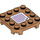 LEGO Medium Dark Flesh Plate 4 x 4 x 0.7 with Rounded Corners and Empty Middle with 2 Arrows Scanner Code (1625 / 109704)