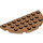 LEGO Mittleres dunkles Fleisch Platte 4 x 8 Runden Hälfte Kreis (22888)