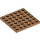 LEGO Medium Dark Flesh Plate 6 x 6 (3958)