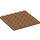 LEGO Mittleres dunkles Fleisch Platte 6 x 6 (3958)