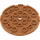 LEGO Medium Dark Flesh Plate 6 x 6 Round with Pin Hole (11213)