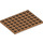 LEGO Mittleres dunkles Fleisch Platte 6 x 8 (3036)