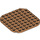 LEGO Medium Dark Flesh Plate 8 x 8 Round with Rounded Corners (65140)