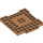 LEGO Medium Dark Flesh Plate 8 x 8 x 0.7 with Cutouts and Ledge (15624)
