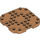 LEGO Medium Dark Flesh Plate 8 x 8 x 0.7 with Rounded Corners (66790)