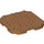 LEGO Mittleres dunkles Fleisch Platte 8 x 8 x 0.7 mit Abgerundete Ecken (66790)