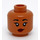 LEGO Medium Dark Flesh Pocahontas Head (Recessed Solid Stud) (3626 / 101980)