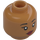 LEGO Medium Dark Flesh Pocahontas Head (Recessed Solid Stud) (3626 / 101980)