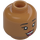 LEGO Medium Dark Flesh Pocahontas Head (Recessed Solid Stud) (3626 / 101980)