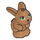 LEGO Mittleres dunkles Fleisch Hase mit Green Augen (36276)