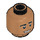 LEGO Mittleres dunkles Fleisch Raj Koothrappali Minifigure Kopf (Einbau-Vollbolzen) (3626 / 23987)